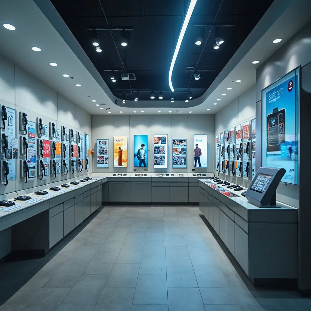 modern phone shop interior